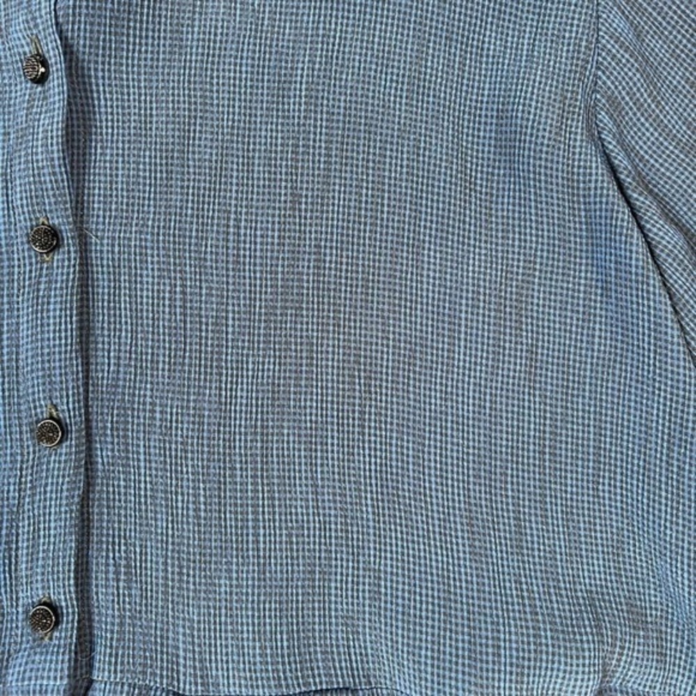 FLAX Tunic Top Blouse Womens M Medium Lagenlook Loose Fit Coastal Artsy Dress - Picture 8 of 12